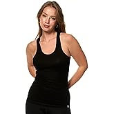 Merino Wool Tank Top Women - Active Merino Wool Undershirt Moisture Wicking Breathable Anti-Odor Lightweight Base Layer