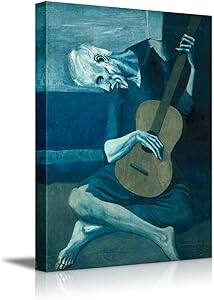 wall26 - The Old Guitarist by Pablo Picasso - Canvas Art Wall Decor - 16"x24"
