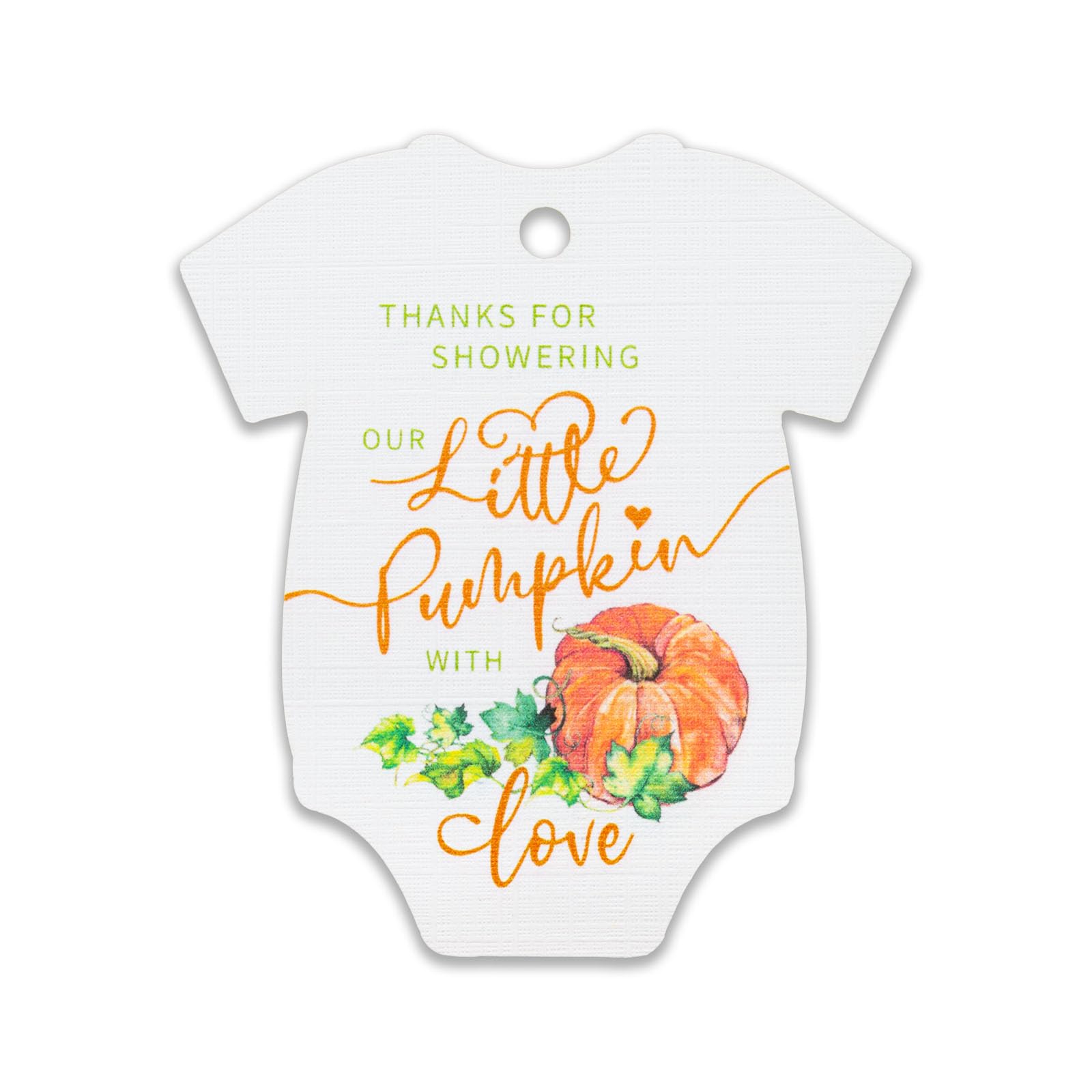 Summer-Ray 50pcs Thanks for Showering Our Little Pumpkin with Love Baby Shower Favour Tags (White)