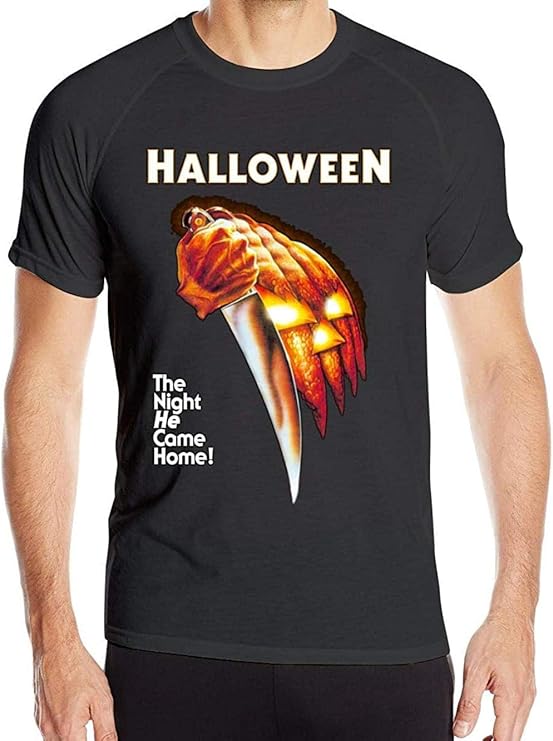 Man Dry-Fit T Shirts Logo of Halloween Night He Came Home Round Necks