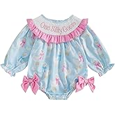 Yuufuniy Newborn Baby Girl St Patricks Day outfit Lucky Charm Smocked Bubble Romper Long Sleeve Onesie Irish Spring Clothes