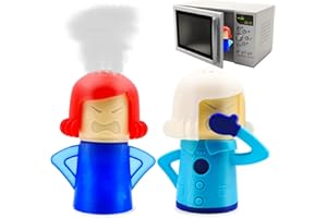 Abnaok Angry Mom Microwave Cleaner and Chilly Mama Fridge Deodoriser 2PCS Easily Clean in Minutes for Home or Office with English Manual