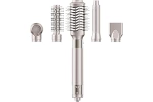 HOJOCOJO [500 Million Negative lons] Hair Dryer Brush 6 in 1, 140,000 RPM One Step Professional Hot Air Brush Set for Fast Drying, Curling Drying, Straightening Combing, Best for Straight and Wavy Hair