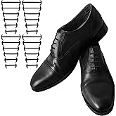 Wavwavw No Tie Elastic Shoe Laces for Men Silicone Shoelaces Anchor Tieless Dress Shoe for Adult