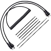 UTSAUTO Electric Shield Power Cord Helmet Heated Face Shield Cord Retractable Shield Heated Visor Cord with Flixed Clip and B