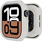 elkson Compatible with Apple Watch 42mm Bumper Case, Quattro Series Rugged Case for Apple Watch and iWatch Series 11 10, Military Grade Durable Protective Cover, Flexible Shockproof, Starlight