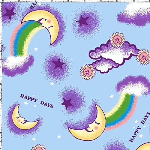 Eco-Friendly ProSoft PUL Print Premium Waterproof PUL Polyurethane Laminate Print Barrier Fabric (Made in USA, sold by the yard) (Jubilant Days)