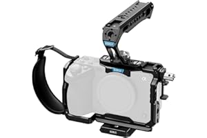 SIRUI Full Camera Cage Kit with Top Handle for Sony FX3/FX30, Compatible with Original XLR Handle, with HDMI Cable Clamp, 1/4"-20 Threaded Holes, ARRI 3/8"-16 Locating Holes, Cold Shoe and NATO Rail