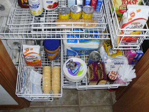Shelf On Wheels Expandable Chrome Plated Steel Pantry Pull Out