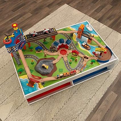 kidkraft railway express train set & table