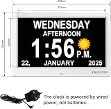 TROCOTN Dementia Clock Digital Clock with Date Day Large Display 7/10 Inch view 3