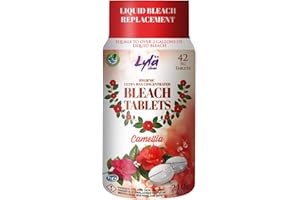 Lyla 3X Clean Ultra Max Bleach Tablets for Laundry and Cleaning. 42 Tablets 7.4 OZ Phosphate Free Replaces Liquid Bleach (Camellia)