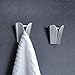 KES Kitchen Towel Hooks Self Adhesive Dish Towel Holder Hand Towel Hook Hanger Rustproof Stainless Steel Brushed Finish 2 Pack, AH7201-2-P2