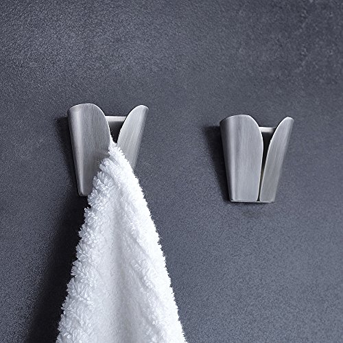 Kes Kitchen Towel Hooks Self Adhesive Dish Towel Holder Hand Towel Hook Rack Hanger Ring RUSTPROOF Stainless Steel Brushed Finish5 Pack, AH7201-2-P5 - Thumbnail 3