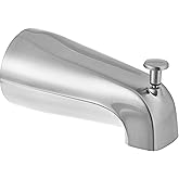 EZ-FLO 5-3/8 Inch Slide-On Zinc Bath Tub Diverter Spout with Hex Wrench and Set Screw, 1/2-inch Copper Pipe, Chrome, 15089