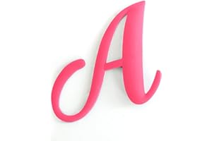 WISH YOUNG 3PCS Letter Charms Compatible with Bogg Bags,2.75 in Large Size Bag Inserts Accessories Decorative Charm for Beach Bag (Hot pink, A)