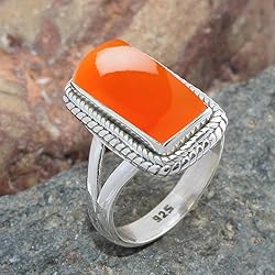 Solid 925 Sterling Silver Ring For Womens Natural