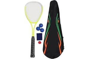 Squash Starter Kit Series, Squash Racket, Lightweight Shockproof Squash Racquet Pack, Large Sports Beginner Squash Racquet Se