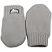 Baby toddler warm fleece lined thumbless knit mittens for fall winter (Mitten S: 0-9m, Light Grey)