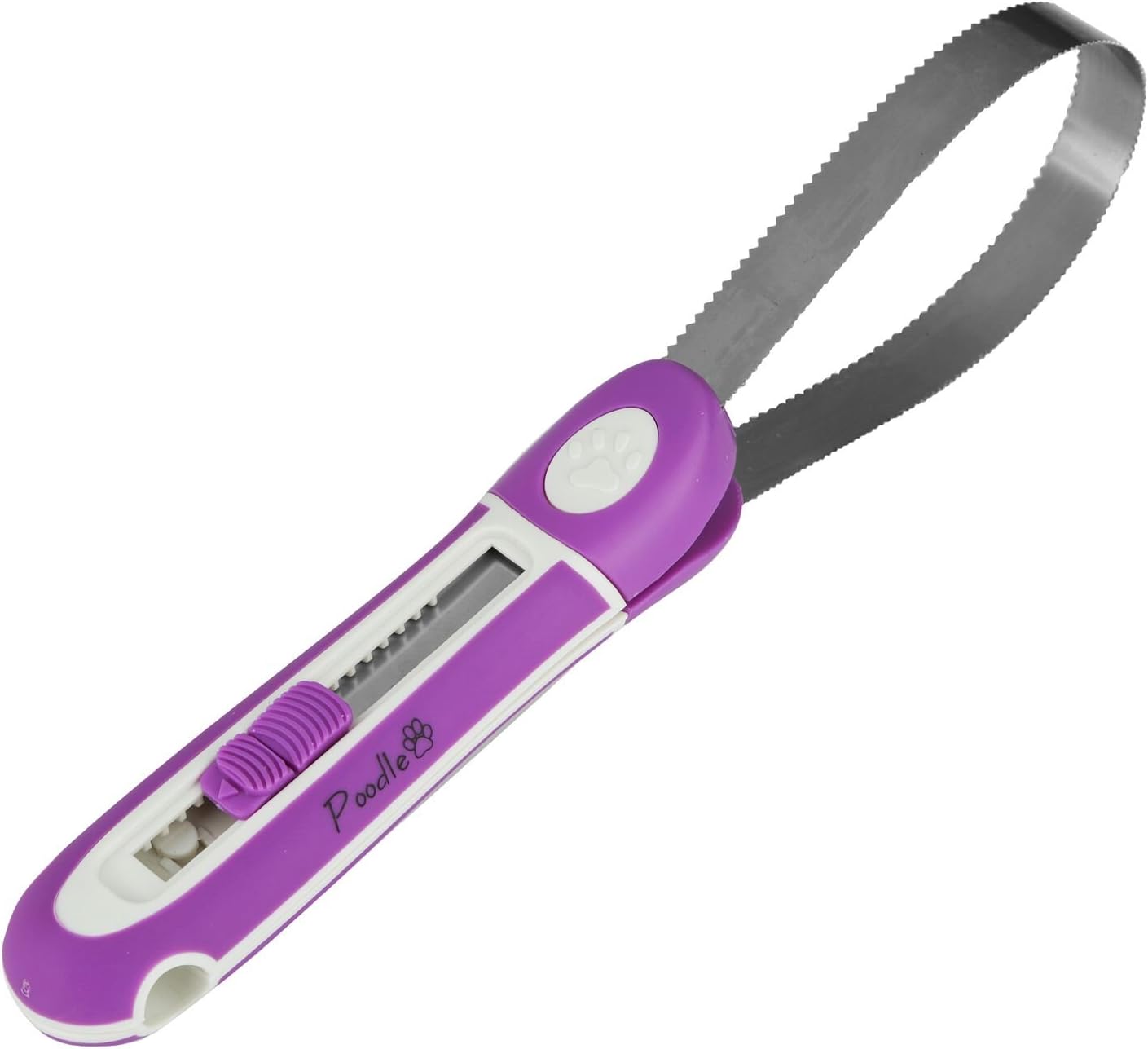 Poodle Pet Deshedding Blade Loop Tool for Dog Grooming Metal Wand