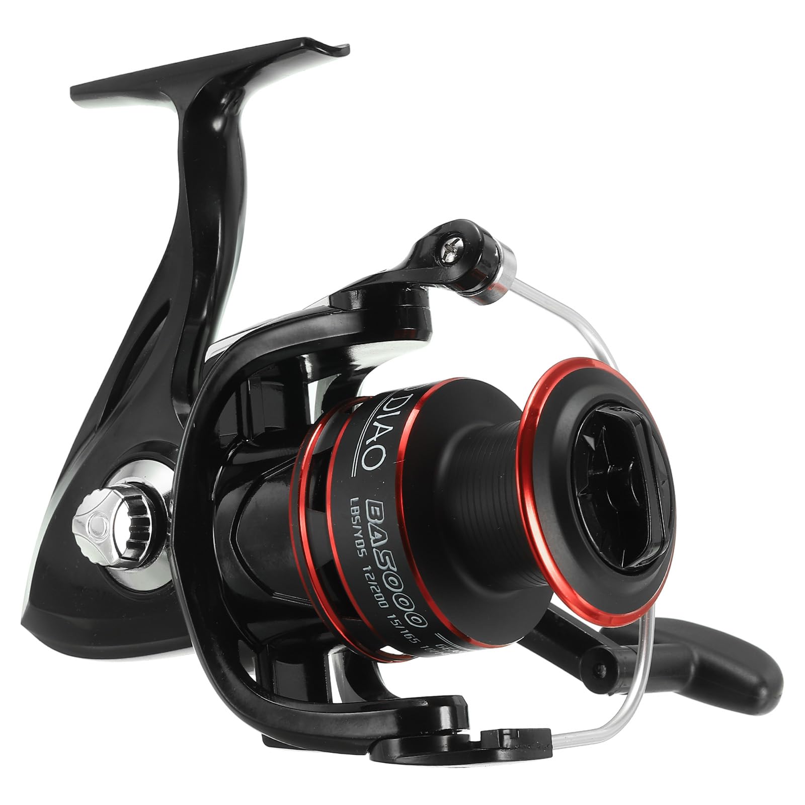 PATIKIL Fishing Spinning Reel, BA5000 Fishing Reel 4.7:1 Gear Ratio 26.5Lbs Max Drag Ultralight Saltwater Reel Left/Right Interchangeable Handle for Freshwater Saltwater Ice Fishing