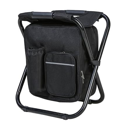 Chaise Pliante Refroidisseur Sac A Dos Tabouret Portatif Camping Avec Sac Isole De Pique Nique Sac Isotherme Sac De Seat Voyage Exterieur Randonnee Peche Plage Bbq Materiel Montage Ligne Peche