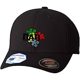 Custom Flexfit Hats for Men & Women Autism Dad Awareness Logo Embroidery