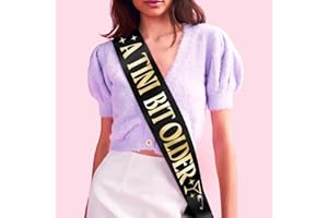 xo, Fetti Tini Bit Older Black Sash, Gold Foil | Dirty Martini Decor, Birthday Accessory, 30th Bday Decorations, 21st Party Girl Outfit