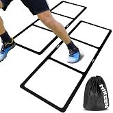 Hikeen Agility Ladder - Speed Ladder for Football, Basketball - Durable Rubber Training Ladder for Footwork with Carry Bag, Portable &amp; Non-Slip Agility Football Training Equipment
