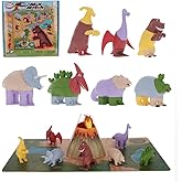 POPULAR PLAYTHINGS Magnetic Dinosaurs for Toddlers 1-3, Mix or Match Dinosaur Toys, Set of 7 Gift for Kids - Dinosaurs with Pop-up Playmat