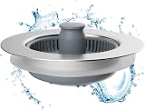 Hibbent Kitchen Sink Plug 3-in-1 Strainer Stopper Universal 75-86mm
