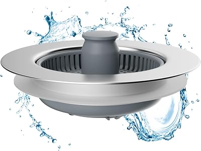 Hibbent Kitchen Sink Plug 3-in-1 Strainer Stopper Universal 75-86mm