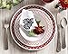 Corelle Livingware 16-Piece Dinnerware Set, Crimson Trellis, Red/White