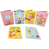 Card Making Kit DIY Handmade Greeting Card Kit for Kids Girl boy, Thank You Card Mother's Day Card Valentine's Card Easter Birthday Christmas Card Art Craft Supplies Set for 3 Years Old and up