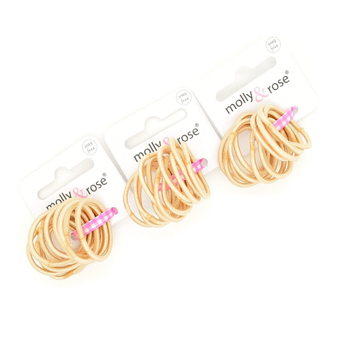 36 x Small Mini Baby Blonde Snag Free Endless Hair Elastics / Bobbles/ Ponios