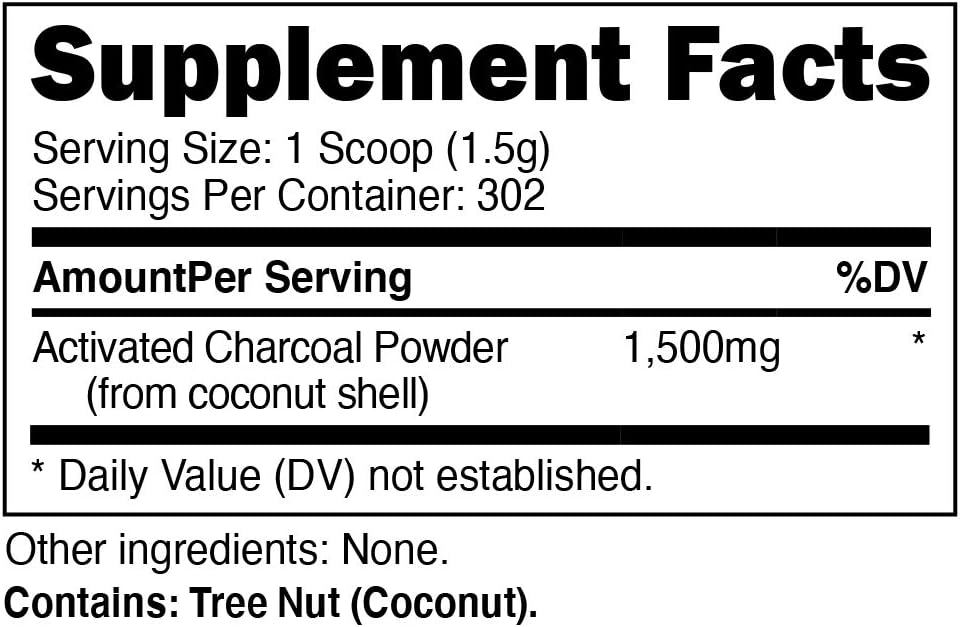 Nutricost Activated Charcoal Powder 1lb - Food Grade Powder, Vegan, Gluten Free, Non-GMO: Health & Personal Care