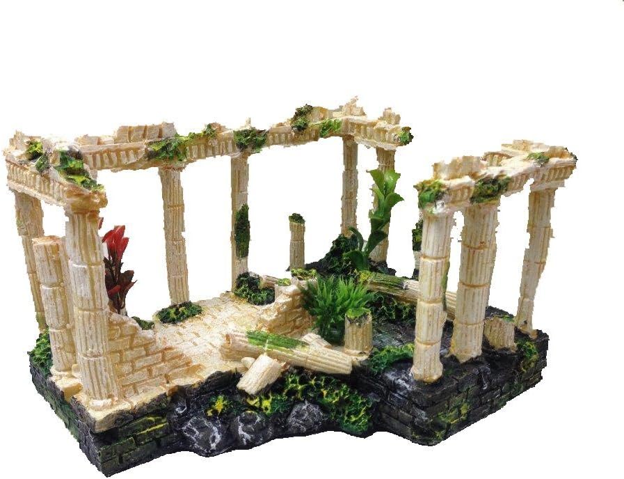 Amazon Com Fixturedisplays Set Of 2 Ancient Ruins Ornament For Aquarium Fish Tank Decoration Office Products