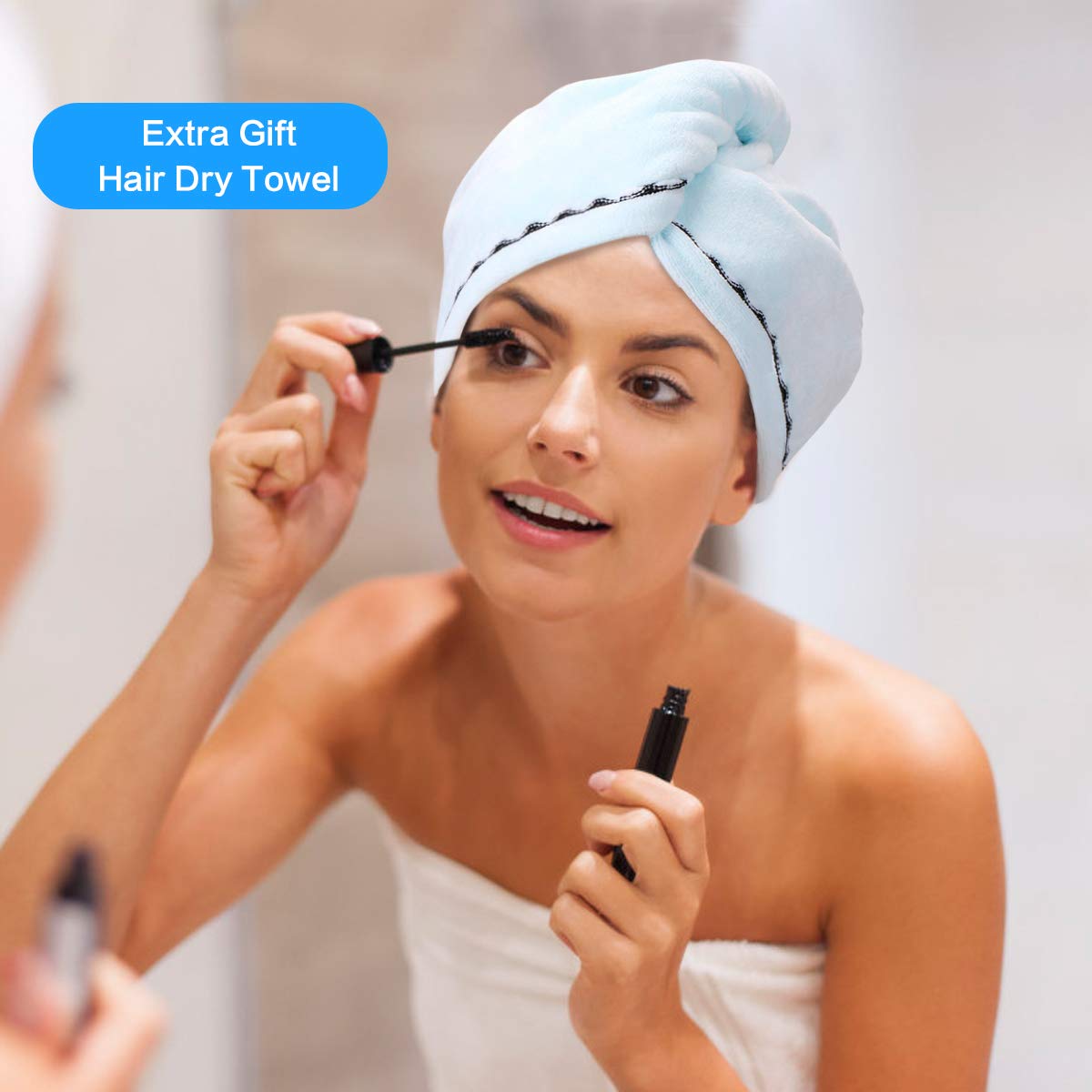 Bonnet Hood Hair Dryer Attachment- Hooded Hair Dryer Cap Hand Held Soft Adjustable for Drying Curly Styling Deep Conditioning+ Hair Dry Towel