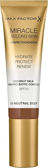 Max Factor Miracle Second Skin Hydrating Foundation Neutral Deep 30 ml