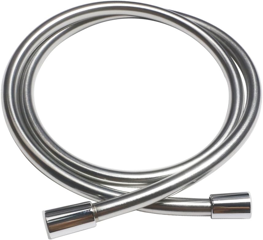 Shower Hose PVC, Flexible Hose-Double Interlock Anti-Kink Hoses 1.5m 1.75m 2m for Bathroom (Chrome) (1.75m)