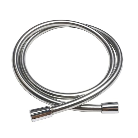 Brauseschlauch 1.5m / 1.75m / 2m, PVC Flexible Handheld Duschschlauch, Knickschutz, Explosionsschutz ?Chrom? (2m)