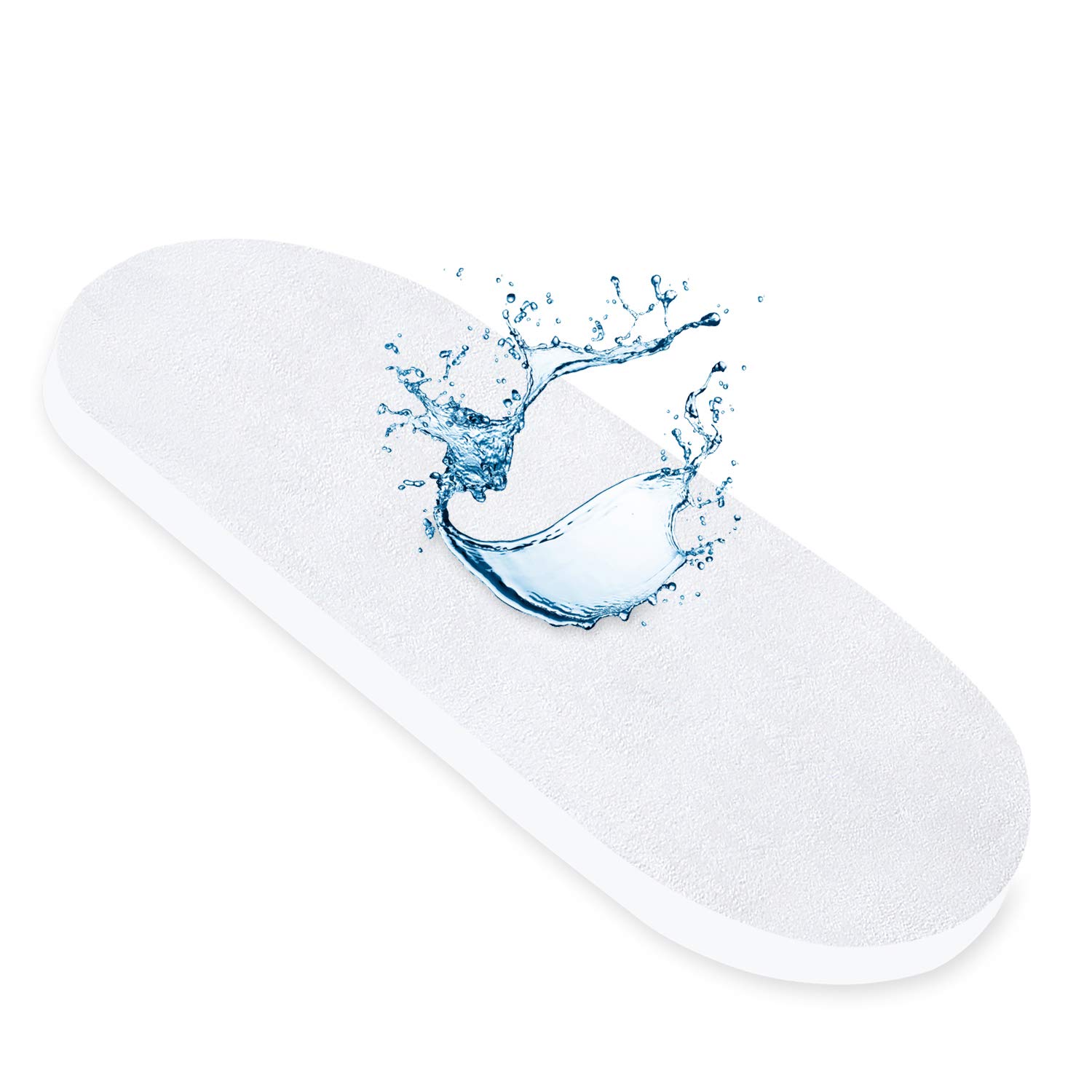 Ultra-Soft Waterproof Moses Basket Mattress Protector - Terry Viscose Cover (77x30cm) Fits All Standard Moses Baskets, Breathable & Hypoallergenic, White