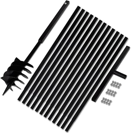 Vidaxl Beche Et Tariere Manuelle 180 Mm Avec Rallonge 13 M Acier Sol Jardin Amazon Fr Bricolage
