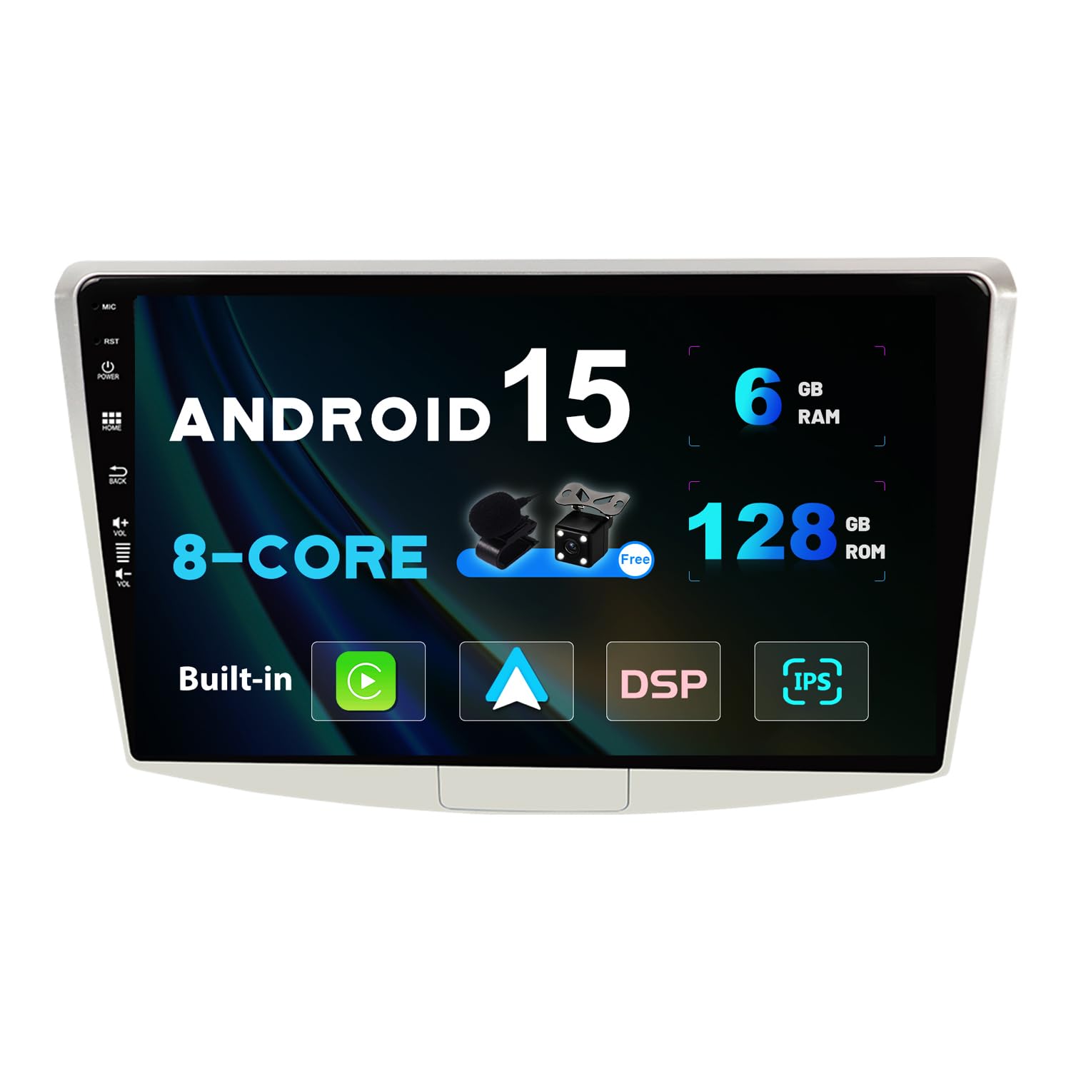 SXAUTO - 6G+128G - Android 14 IPS Car Stereo For Passat B6 / B7 Magotan/CC (2010-2018) - Wireless CarPlay/Android Auto/DSP - Camera + MIC - 10.1 Inch 2 Din - DAB Steering Wheel WiFi Fast-boot 360-Cam