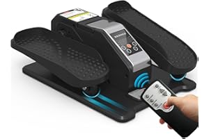 GEONEO Under Desk Elliptical Machine, Electric Elliptical Exerciser for Senior, Quiet & Portable Seated Pedal Exerciser with Remote Control, Manual & Auto Mode, 12 Adjustable Speeds