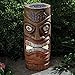 Bits and Pieces - 12 Inch Tall Solar Tiki Statue - Whimsical Light-Up Lawn and Garden Sculpture