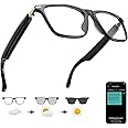 Giinova Ai Translation Smart Glasses with Chat GPT Bluetooth For Men Women with 140 Language Color-change lens Clear headphone with Speaker sunglasses,Travel Meeting Trade Business