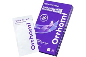 Teeth Whitening Strips 14 Treatments 4Pack, Enamel Safe for Sensitive Tooth, Whitens Teeth, Purple Whitening Strips, Removes 