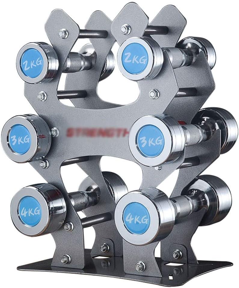 Qazxsw Dumbbell Rack,Home Men's Dumbbell Small Bracket Support Storage Gym Commercial Dumbbell Rack Set Can Place 3 Pairs of Dumbbells