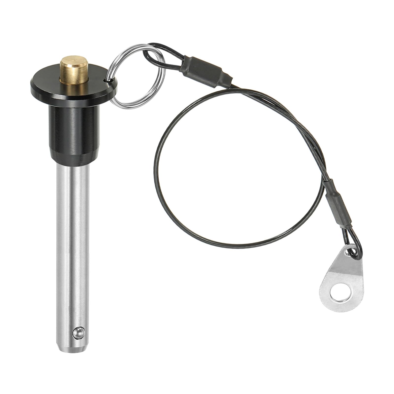 PATIKIL Quick Release Pin 5/16" x 1.57", Ball Locking Pin 304 Stainless Steel Quick Release Fastening Safety Locating Pins with Push Button 25 cm Lanyard Cable (8 x 40mm)